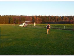 Horst beim ersten Heliflug